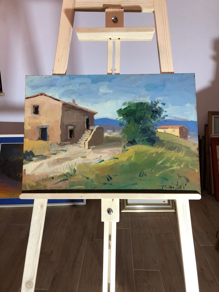 PAESAGGIO SU TAVOLA , FIRMATO 50 X 35