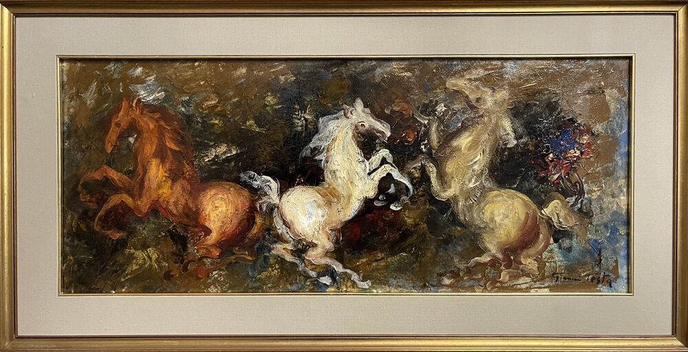 TESTA GIANNI dipinto su tela cm. 79 X 34
