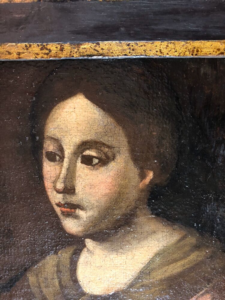 Antico quadro -Olio su tavola- cornice barocca