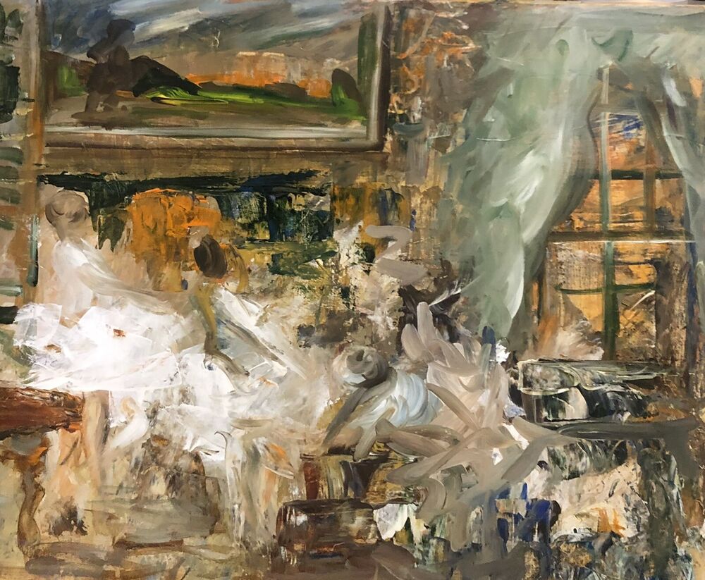 TESTA GIANNI dipinto su tela cm. 88 X 42,5