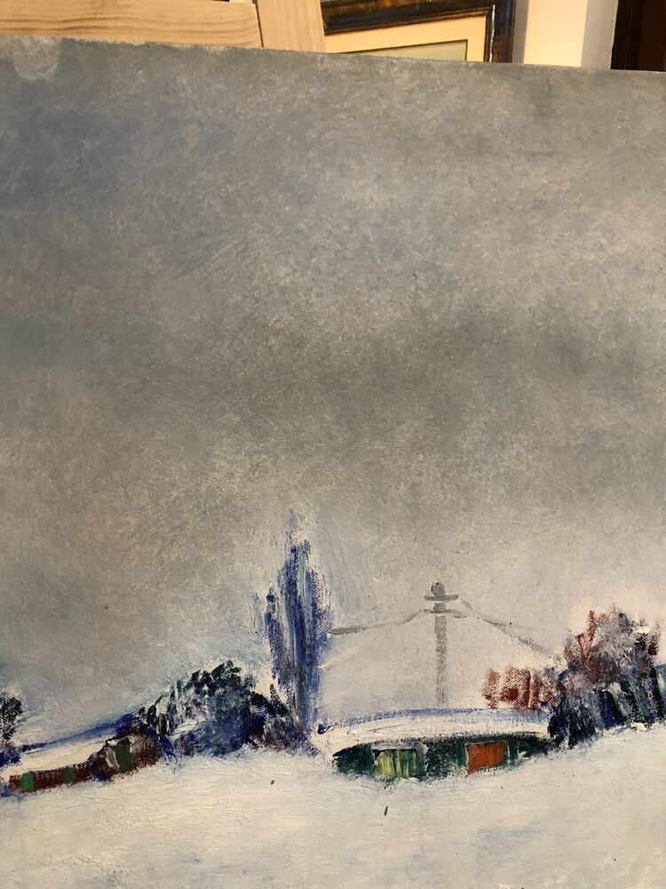 GIUSEPPE SUCCI - OLIO SU TELA 80 x 60 - Paesaggio Innevato