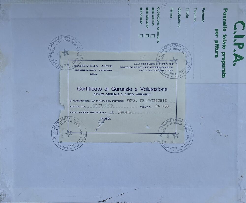 LEONARDO DE MAGISTRIS - Olio Su Tela.