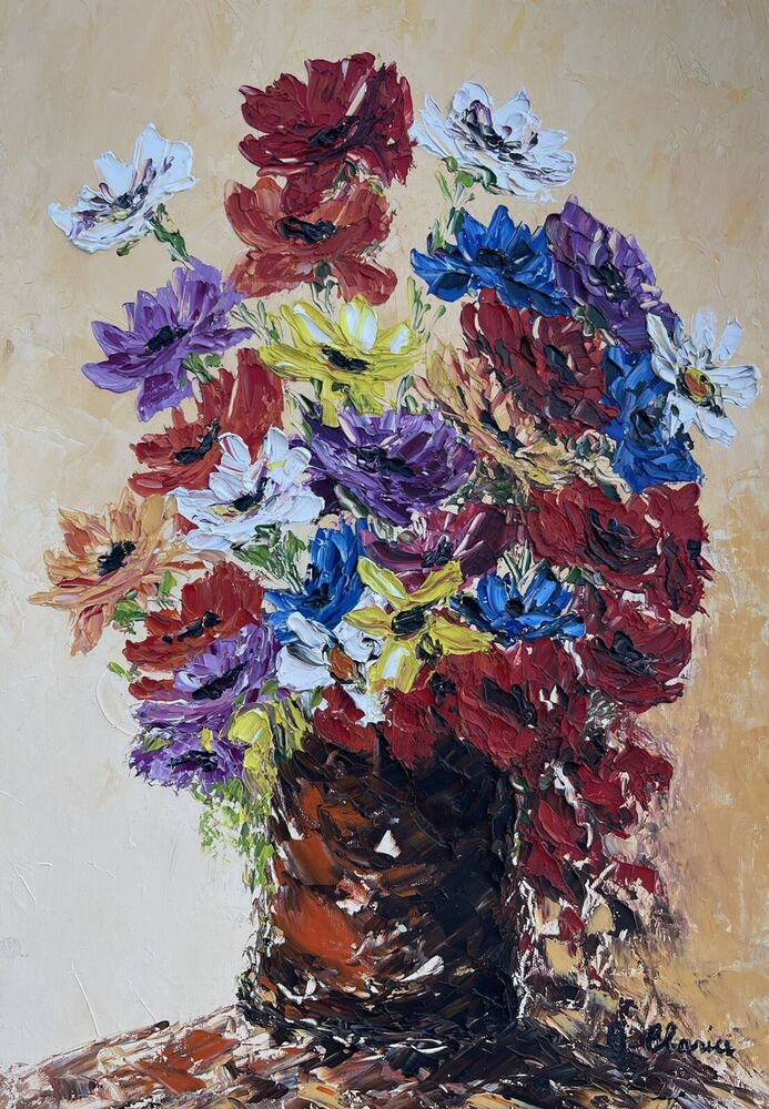CLARICI - OLIO SU TELA 40 X 60 - Fiori