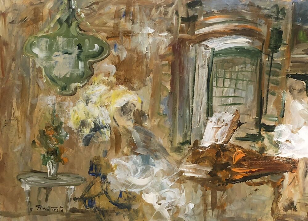 TESTA GIANNI dipinto su tela cm. 88 X 42,5