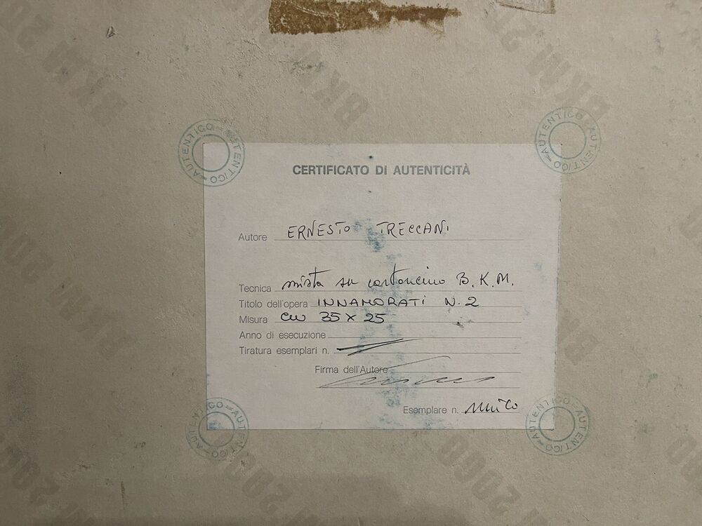 Ernesto Treccani - Olio + Certificato Autenticità