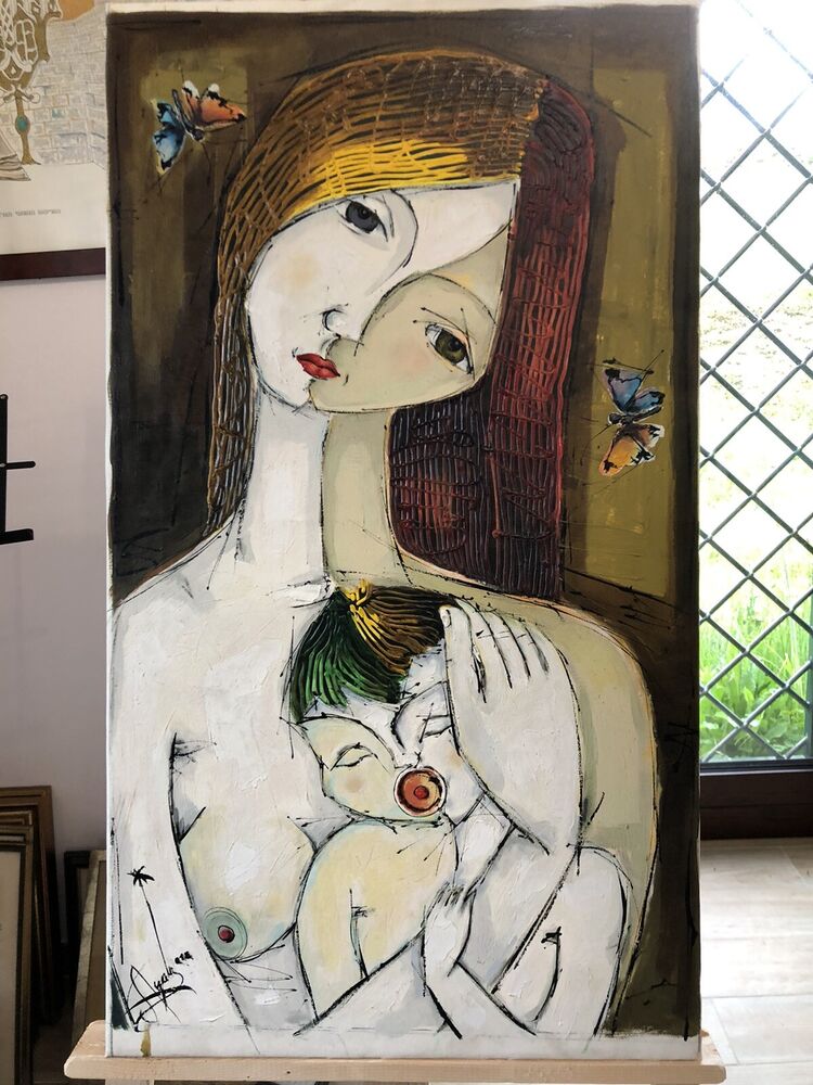 ROGER AYALA - MISTA SU TELA Cm 45 x 80