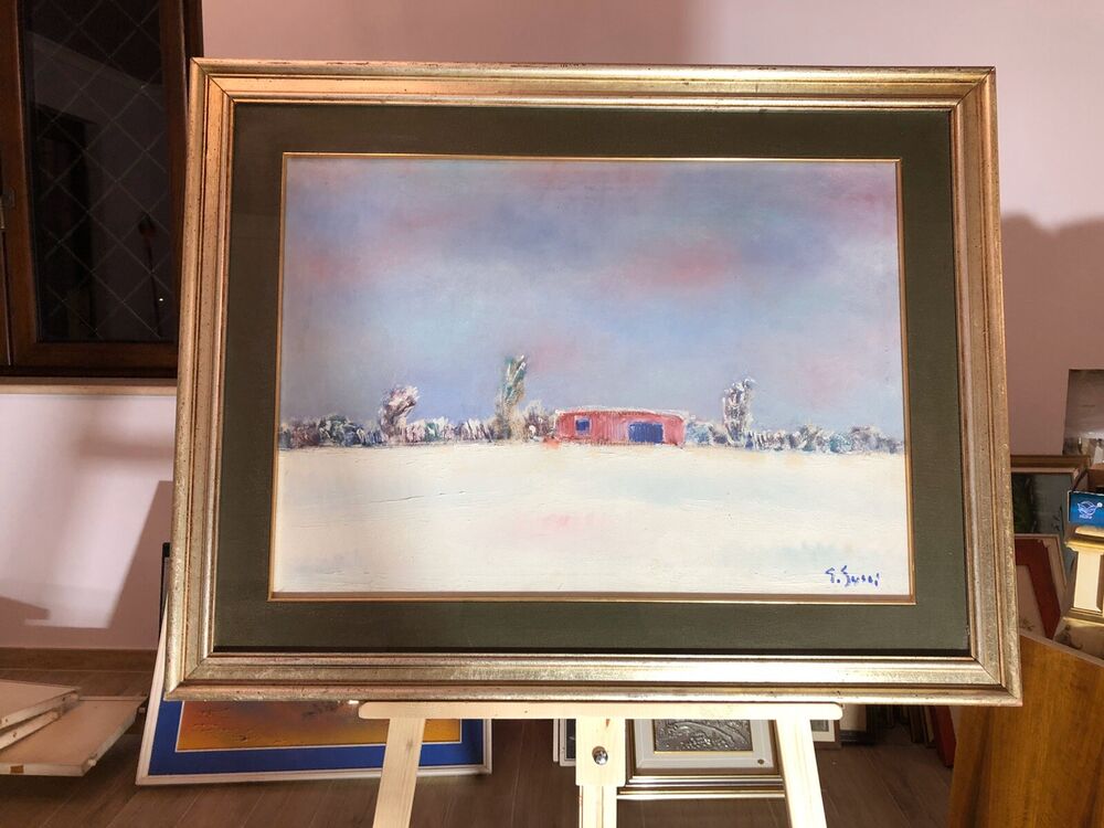 GIUSEPPE SUCCI - OLIO SU TELA 70 x 50 - NEVICATA