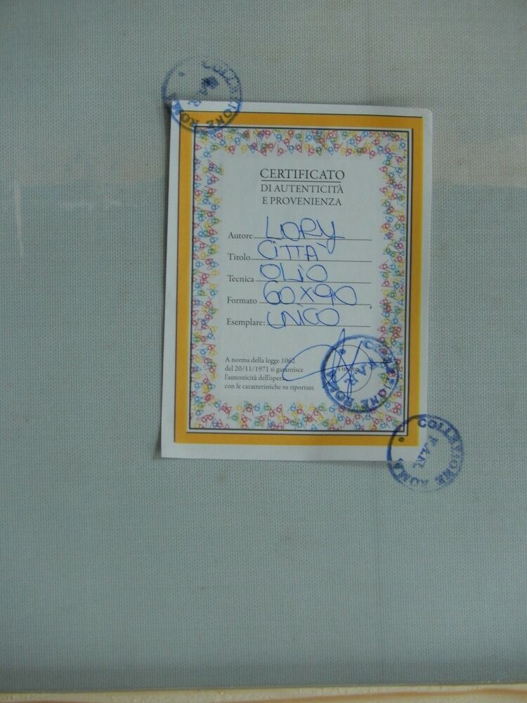 Olio su tela, pezzo unico, LORY