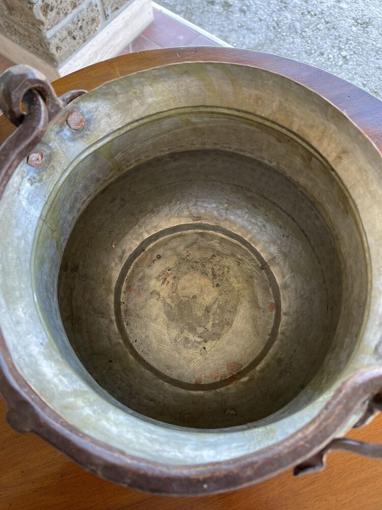 ANTICO PAIOLO IN RAME STAGNATO