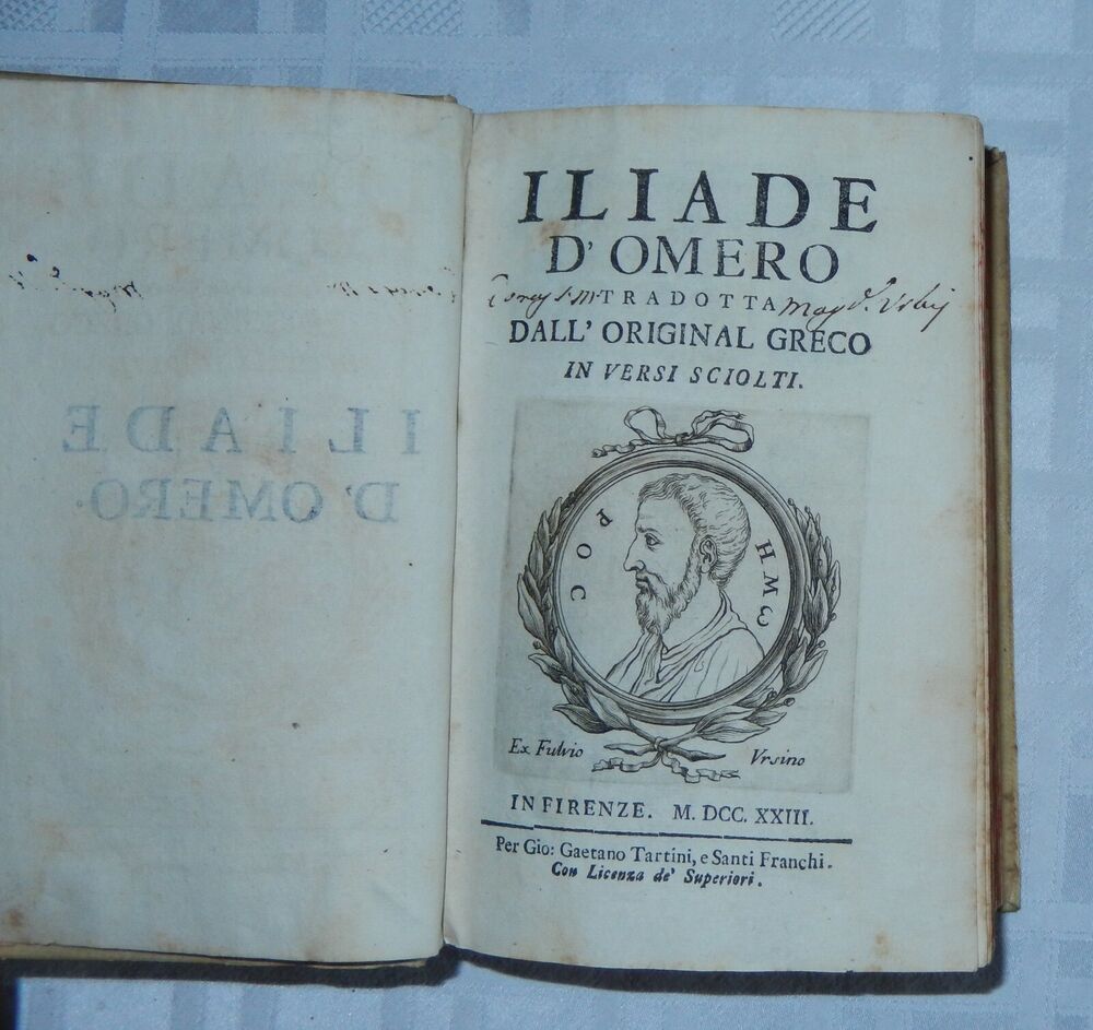 Libro Antico Del 700 - ILIADE D'OMERO