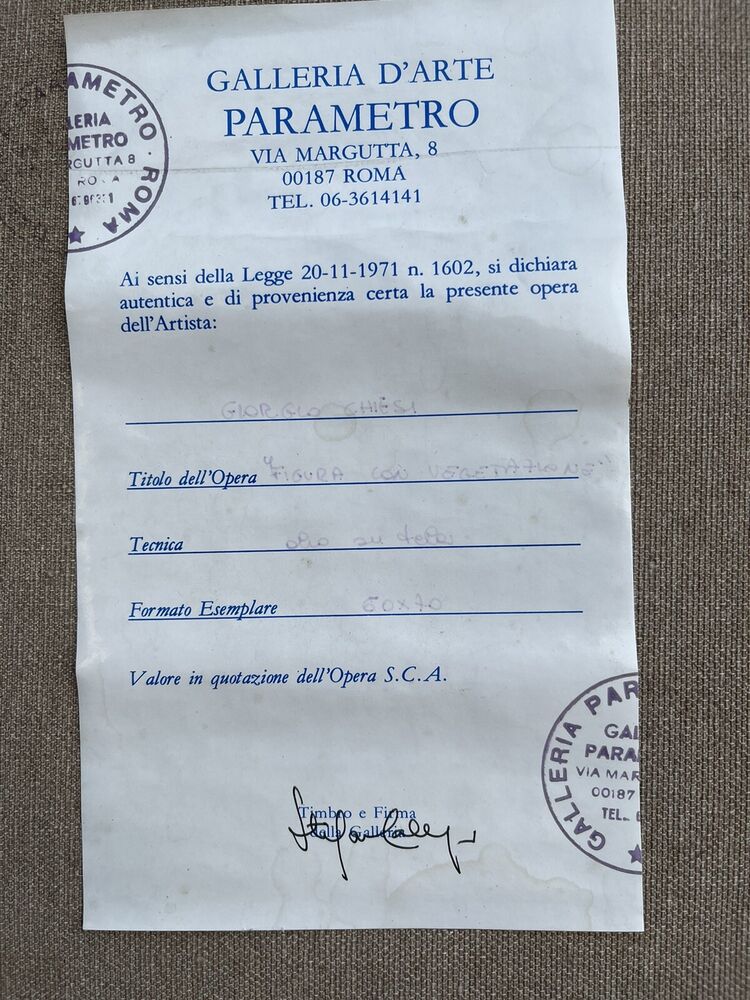 Olio su tela di Giorgio Chiesi