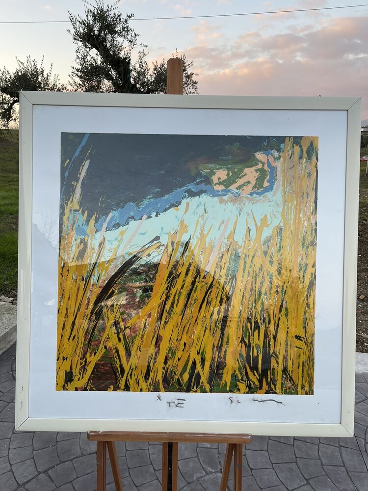 MARIO SCHIFANO - SERIGRAFIA MATERICA cm 80 X 80