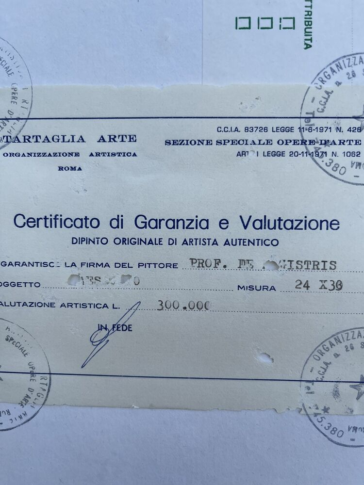LEONARDO DE MAGISTRIS - Olio Su Tela.