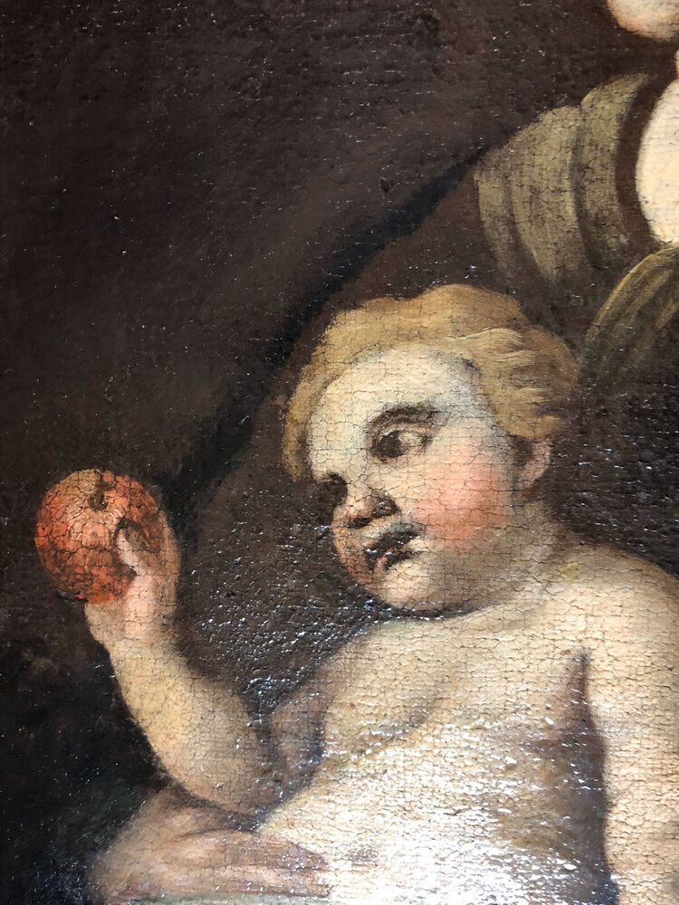 Antico quadro -Olio su tavola- cornice barocca