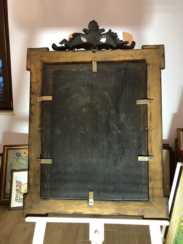 Antico quadro -Olio su tavola- cornice barocca