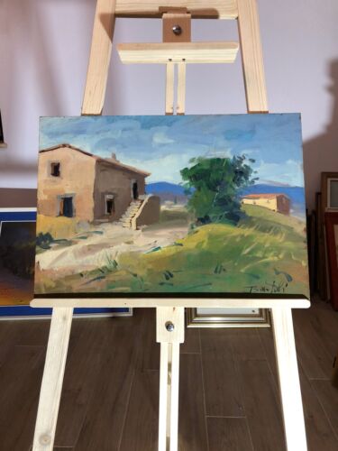 PAESAGGIO SU TAVOLA , FIRMATO 50 X 35