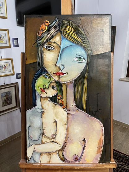 ROGER AYALA - MISTA SU TELA Cm 40 x 70