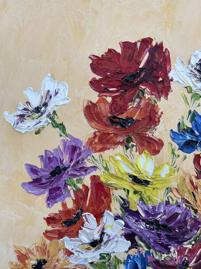 CLARICI - OLIO SU TELA  40 X 60 - Fiori