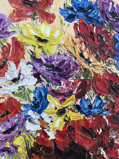 CLARICI - OLIO SU TELA  40 X 60 - Fiori